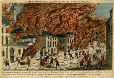 Rappresentazione del terribile incendio a New York, 19 settembre 1776